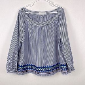 Vineyard Vines Blue and White Striped Blouse